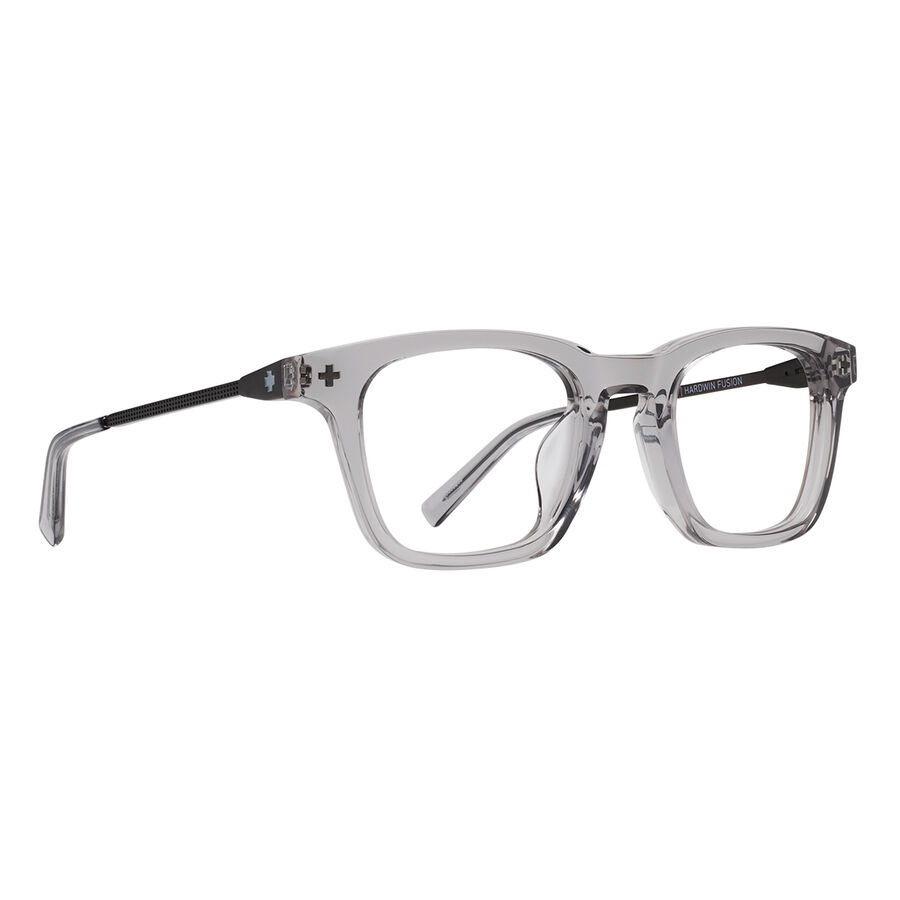 HARDWIN FUSION 50, Crystal Smoke Matte Dark Gunmetal-SPY Demo Lens with SPY Lens Print, hi-res