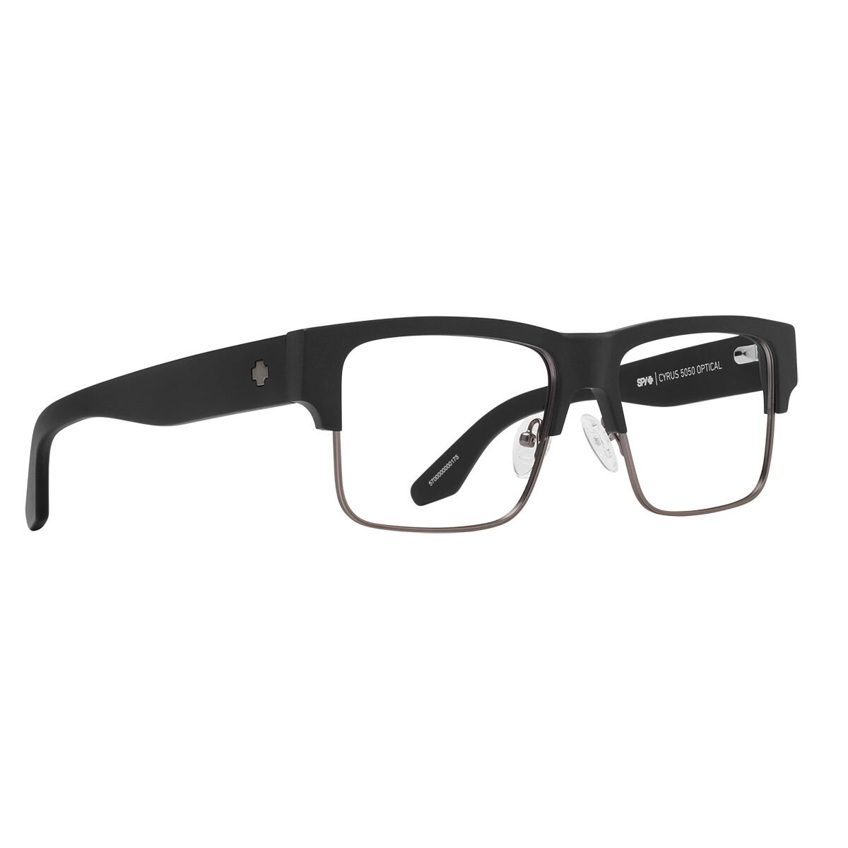 CYRUS 5050 OPTICAL 60, Matte Black Matte Dark Gunmetal-SPY Demo Lens with SPY Lens Print, hi-res image number null