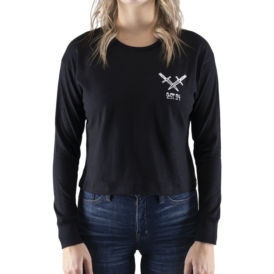 WOMEN'S TROUBLE AHEAD LS TEE