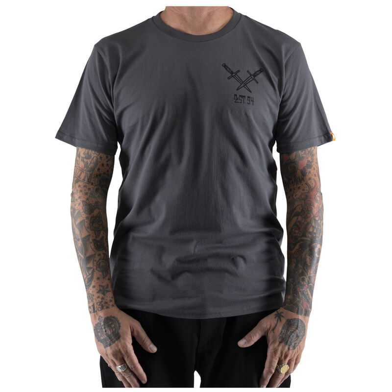 TROUBLE AHEAD TEE, Asphalt-No Lens Reference, hi-res image number null